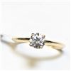 Image 3 : 10K YELLOW GOLD WHITE MOISSANITE (0.5CT) RING
