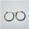Image 1 : 14K YELLOW GOLD HOOP 0.5" 0.67G EARRINGS