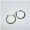 Image 2 : 14K YELLOW GOLD HOOP 0.5" 0.67G EARRINGS