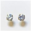 Image 1 : 14K YELLOW GOLD CZ WITH 14K SILICON BACKS EARRINGS