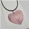 Image 2 : NATURAL LEAF WITH LEATHER CHORD  NECKLACE