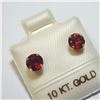 Image 2 : 10K YELLOW GOLD GARNET 5MM(1.28CT) EARRINGS