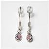 Image 1 : SILVER PINK CZ  EARRINGS