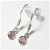 Image 2 : SILVER PINK CZ  EARRINGS