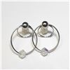 Image 1 : SILVER CRYSTAL EARRINGS
