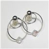 Image 2 : SILVER CRYSTAL EARRINGS