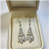 Image 3 : SILVER CZ DROP STYLE  EARRINGS (~WEIGHT 6.7G)