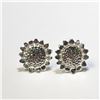 Image 1 : SILVER SUNFLOWER SHAPE EARRINGS