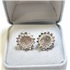 Image 4 : SILVER SUNFLOWER SHAPE EARRINGS