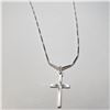 Image 2 : SILVER CROSS 18" NECKLACE