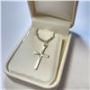 Image 3 : SILVER CROSS 18" NECKLACE