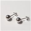 Image 2 : SILVER BALL EARRINGS