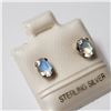 Image 2 : SILVER MOONSTONE  EARRINGS, MADE IN CANADA