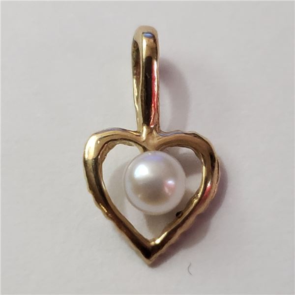 14K YELLOW GOLD FRESHWATER PEARL  PENDANT