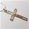 Image 2 : SILVER LARGE CROSS  NECKLACE