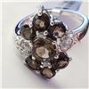 Image 1 : SILVER SMOKEY QUARTZ(1.7CT)  RING (~SIZE 7.25)