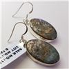 Image 2 : SILVER GEMSTONE(21.75CT) EARRINGS (~WEIGHT 8.6G)