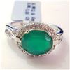 Image 1 : SILVER GREEN ONYX(3.05CT)  RING (~SIZE 7)