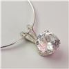 Image 2 : SILVER CUBIC ZIRCONIA NECKLACE (~LENGTH 16INCHES)