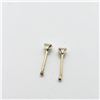 Image 2 : 14K YELLOW GOLD CUBIC ZIRCONIA EARRINGS