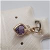 Image 2 : 14K YELLOW GOLD AMETHYST  PENDANT, MADE IN CANADA