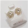 Image 2 : 10K YELLOW GOLD WHITE TOPAZ 2IN1(0.45CT)