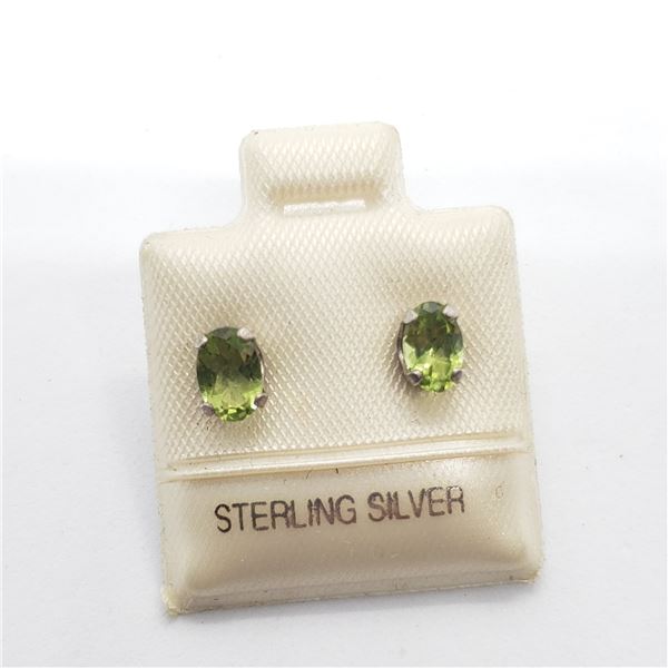 SILVER PERIDOT EARRINGS