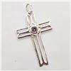 Image 1 : SILVER CZ CROSS PENDANT