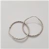 10K WHITE GOLD HOOP EARRINGS