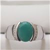 Image 1 : SILVER EMERALD RING (~SIZE 7.75)