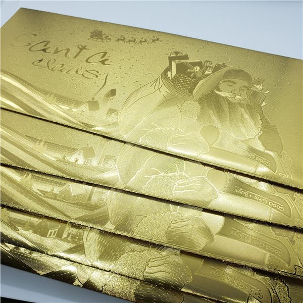 CHRISTMAS GOLD FOIL ENVELOPE