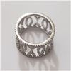 Image 2 : SILVER CUBIC ZIRCONIA RING (~SIZE 7)