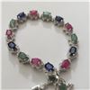 Image 3 : SILVER SAPPHIRE EMERALD AND RUBY 15.46G 7.5"
