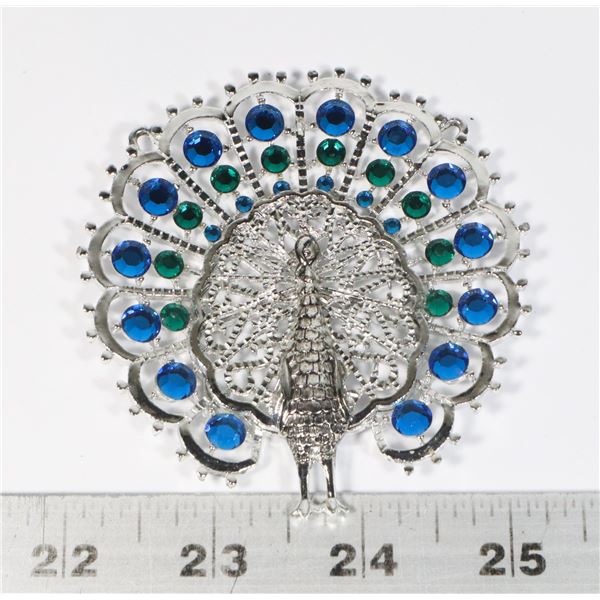 X-LARGE PEACOCK PENDANT