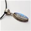 Image 2 : SILVER MOONSTONE W/ CORD PENDANT (~WEIGHT 9.35G)