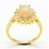 GOLD PLATED SILVER OPAL CZ(1.5CT) GOLD RHODIUM