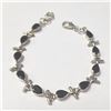 Image 1 : SILVER BLACK ONYX 7.5" NECKLACE