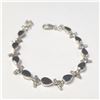 Image 2 : SILVER BLACK ONYX 7.5" NECKLACE