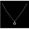 Image 2 : 14KT White Gold 1.22 ctw Tanzanite and Diamond Pendant With Chain