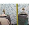 Image 10 : Qty 2 Ceramic Lamp Bases w/ Lids (No shades) Approx. 12"D x 22" & 24"H