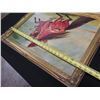 Image 8 : Qty 2 Native American Framed Artwork: Village Scene & Male on Horseback 27"x23"