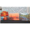 Image 1 : Qty 3 Unframed Artwork: Indian w/ Canoe, Sunset & Landscape, Some Signed 24"x16"