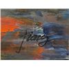 Image 8 : Qty 3 Unframed Artwork: Indian w/ Canoe, Sunset & Landscape, Some Signed 24"x16"