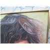 Image 2 : Native American Child Portrait Artwork, Signed, in Frame 36"x24"