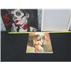 Image 8 : Qty 3 Unframed Artwork: Clown, Tribal Scene & Nude Female, Misc Size