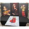 Image 1 : Qty 4 Unframed Musicians w/ Instruments Artwork 35"x24"