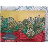 Image 2 : Unframed Village Scene Artwork Signed by Artist M.D. Suka 'bud' Bali 35"x29" (frame damage)