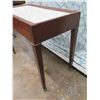 Image 8 : Wooden Entry Table w/ Drawer & Marble Top 35"x17"x37"H (Wood damage & marble cracked)