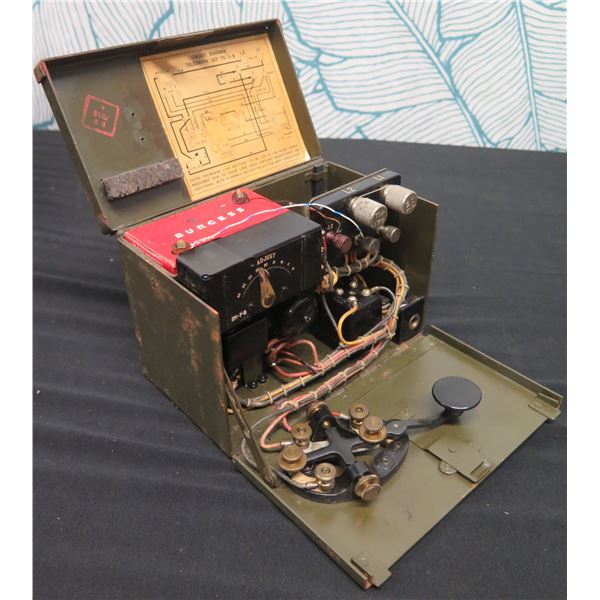 Vintage Military Burgess Signal Corps Telegraph Set TG-5-B in Hard Case ...