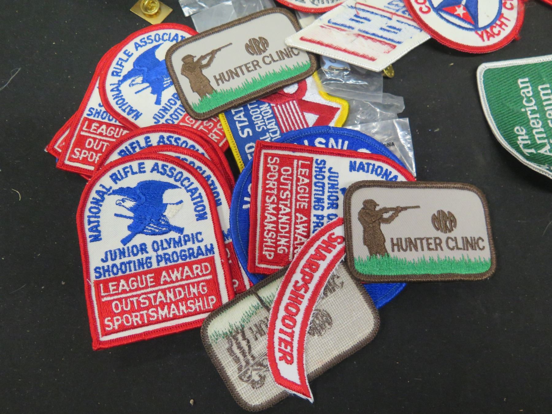 Multiple Patches: Rifle Association, Hunter Clinic, Rifleman, ReLoader ...